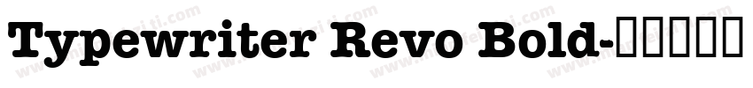 Typewriter Revo Bold字体转换